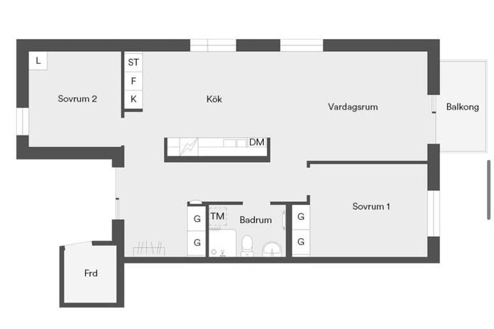 Fin 3:a med balkong på Pomeransgatan