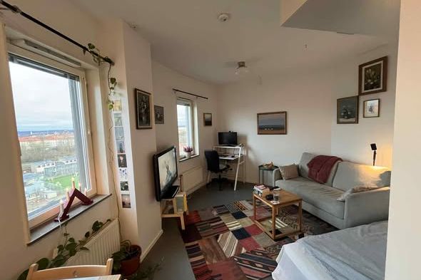 Möblerad studentetta i Guldheden