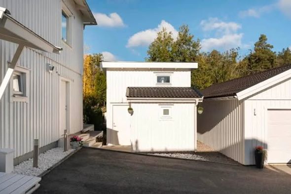 Modernt Attefallshus i Huddinge