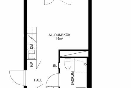 Central etta nära gym och bra bussar