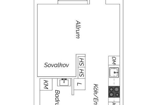 Nybyggd 1:a med balkong vid Ramberget