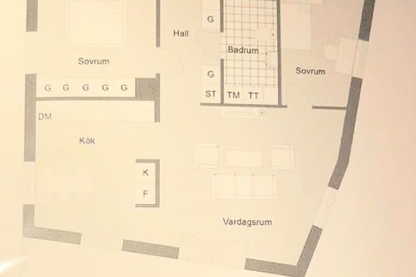 3a 80 kvm i Vallastaden – möblerad