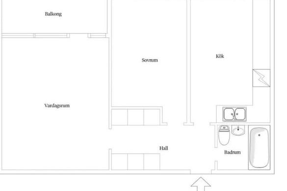 Möblerad 2:a med balkong i Lund