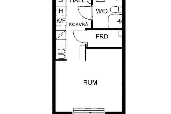 Sommaruthyrning 1:a i Kviberg, 27 kvm