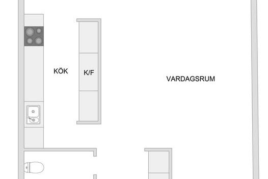 Stor 1:a m. sovalkov & balkong i Kista
