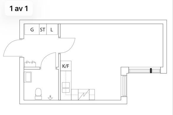 Möblerad studentlägenhet vid Ekonomikum