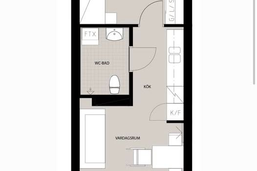Charmig 2a nära universitetet – 33 kvm