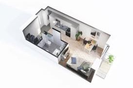 Möblerad studentetta vid Nydalasjön