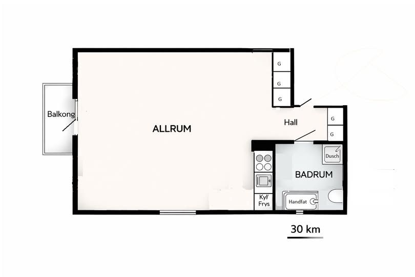 1:a med balkong och carport i Sandbacka