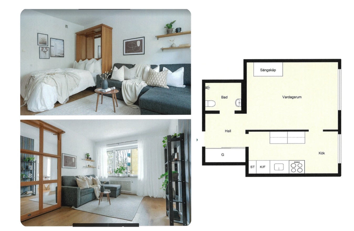 1 rooms · 36 m² in Solna