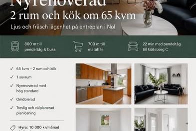 Renoverad 2:a i Nol med 2 p-platser