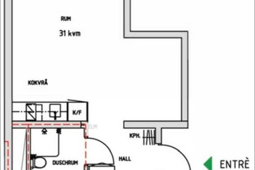 Möblerad 1:a nära Zinkensdamm, 31kvm