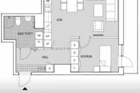 2:a i Åby Allé med stor balkong