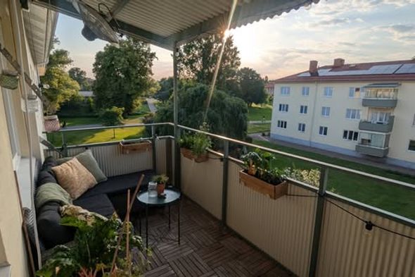 2:a i Norrköping med balkong mot park