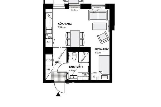 Nyproducerad 1:a i Spånga m balkong