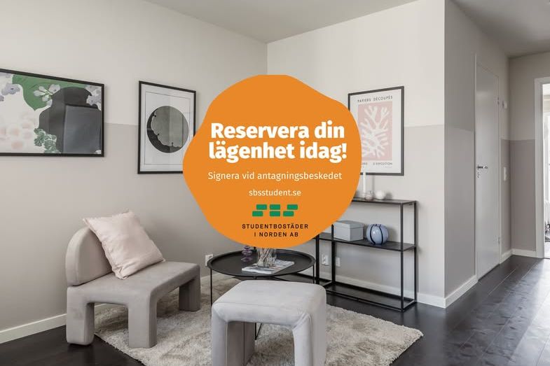 Studentlägenhet i Stockholm–15 min city