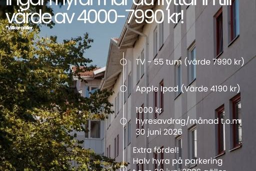 Studentetta i Växjö med bonuspaket