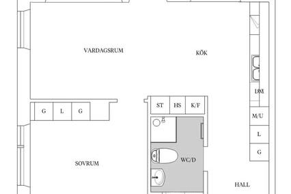 55 kvm i Stensjön – inglasad balkong