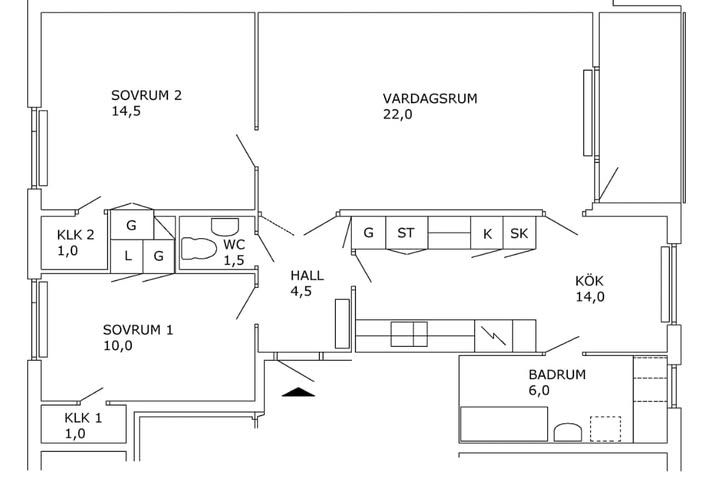 Ljus och rymlig 3:a med parkering nära city