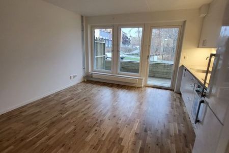 Nyproducerad 1:a i Farsta med uteplats