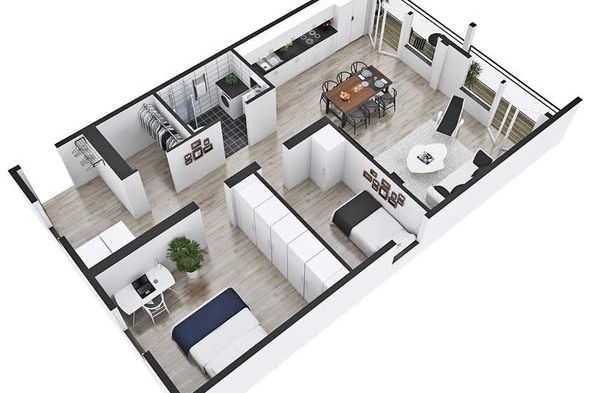 3 rok med balkong på Campus Vintergatan