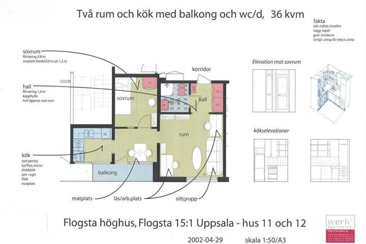 2 rok med balkong – allt ingår