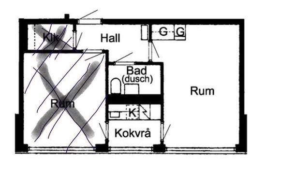 Möblerat rum i Eriksberg nära campus