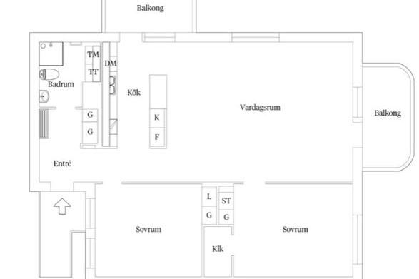 Möblerad 3:a med två balkonger i Kville
