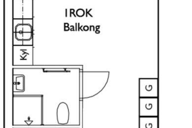 Möblerad 1:a i Frölunda nära stan