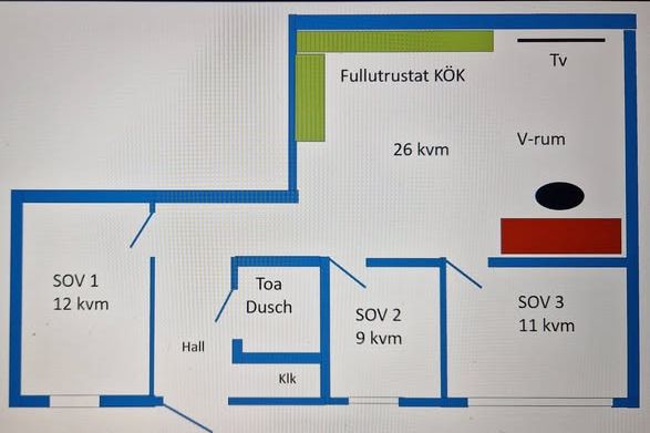 Tryggt möblerat rum i Huddinge C