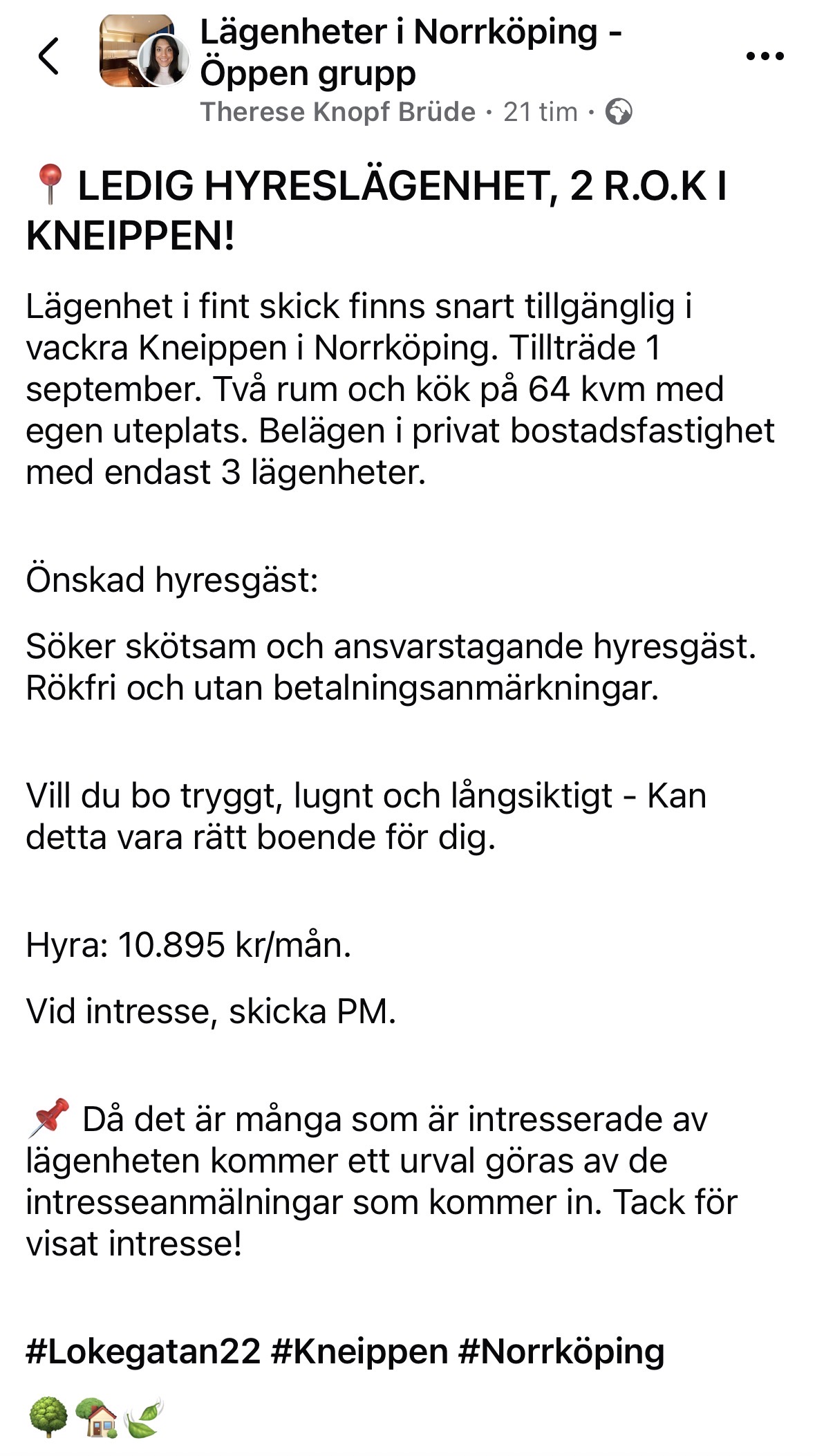 Apartment in Norrköping