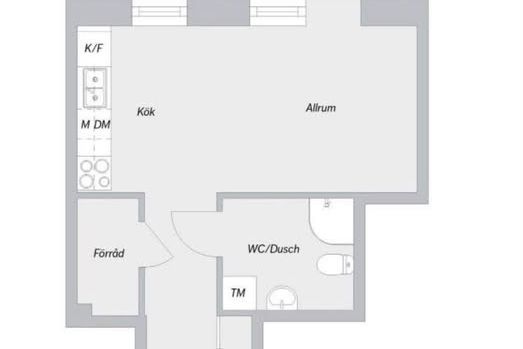 30 kvm i Alby centrum – nära T-bana