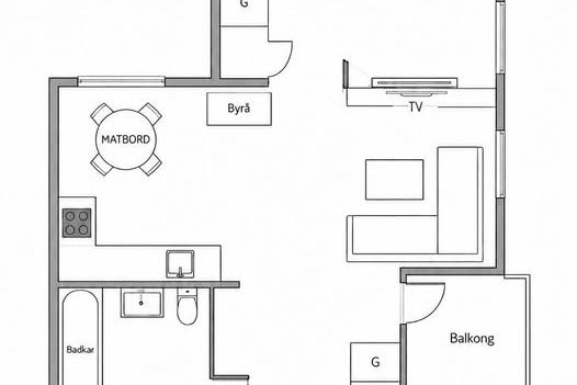 2:a med inglasad balkong i Rissne
