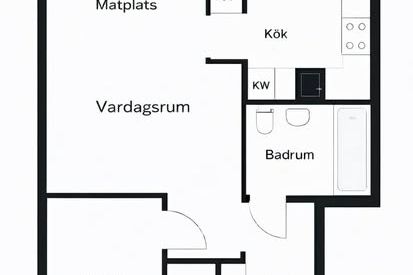 1,5 rok med balkong & garage i Kalmar