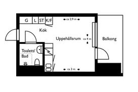 Etta med balkong i Rosengård uthyres