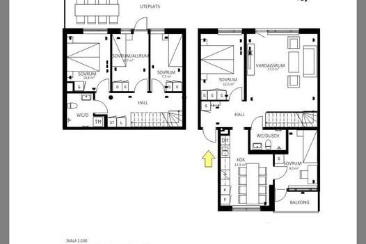 Stor 118 kvm på Norr med uteplats