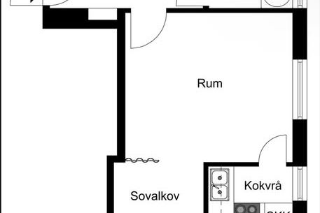 Möblerad 1:a i Hässelby nära t-bana