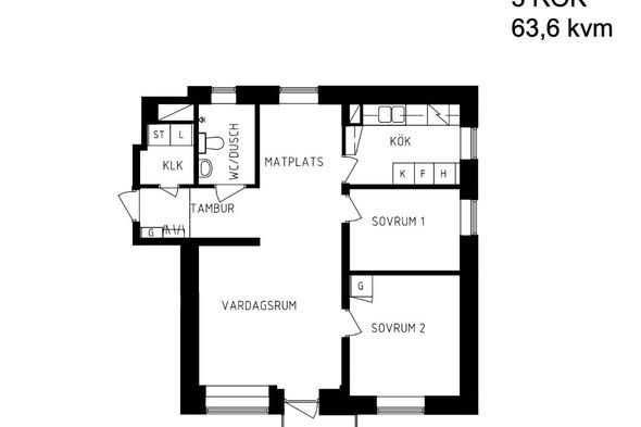 3:a på första våningen i Kortedala