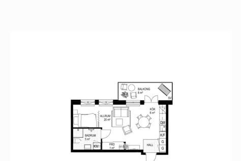 Ljus 1:a i Högsbohöjd med balkong