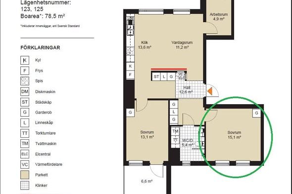 Möblerat rum i Kungsängen uthyres