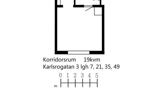Mysigt korridorsrum vid Triangeln