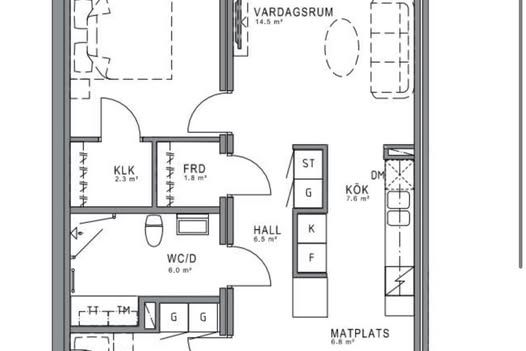 Trivsam 3:a i Kvarnsveden, 73 kvm