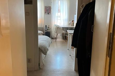 Möblerat korridorsrum på Lunds Nation