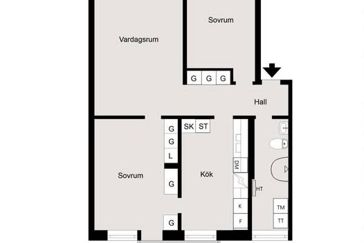 Rum i trea i Kortedala – nära service