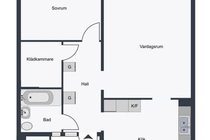 2:a i Täby Kyrkby m. garage & balkong