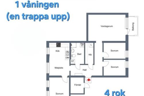 Möblerad 4 rok i Lövgärdet nära sjö