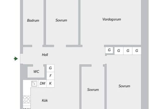 Nyrenoverad 4:a nära Hallunda C
