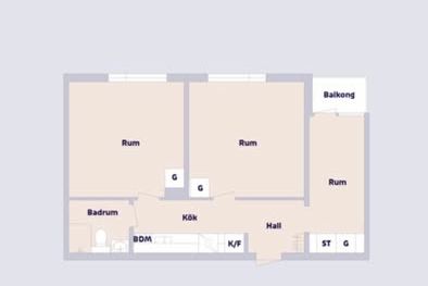 Rum i fin 2:a på Kvarngärdet uthyres