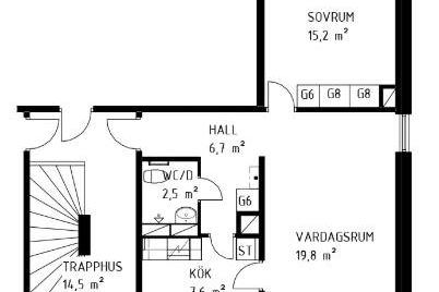 Möblerad 2a på Ålidhem med balkong