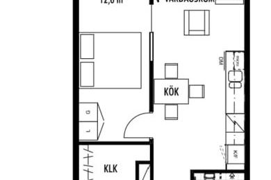 Modern 2:a i Bandhagen uthyres årsvis